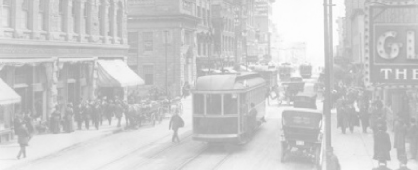 Old scene of downtown Calgary